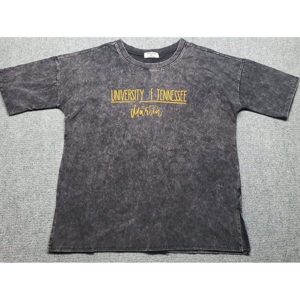 Zenana University Of Tennessee Martin T-Shirt Mens XL Dark Gray Acid Wash